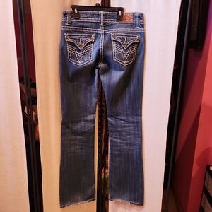 Vigoss Dark Blue Bootcut Jeans with Embroidered Back Pockets